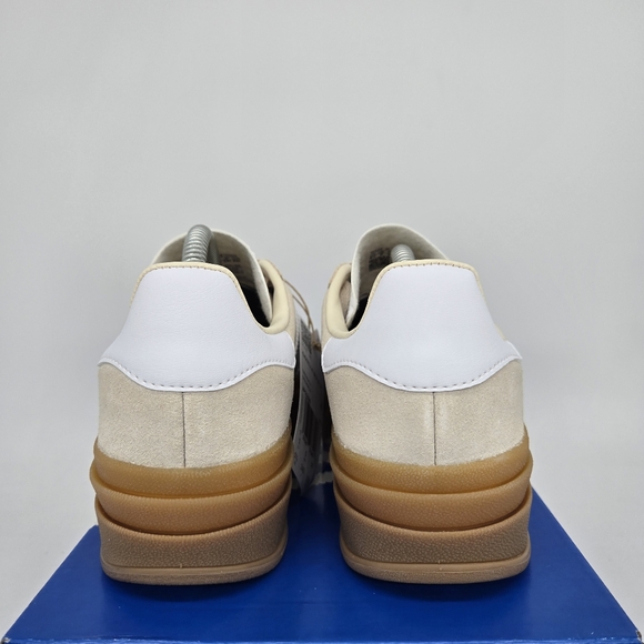 adidas Originals Gazelle Bold JP9288 White Beige Gold Shoes Women's Size 7 New - Picture 4 of 8